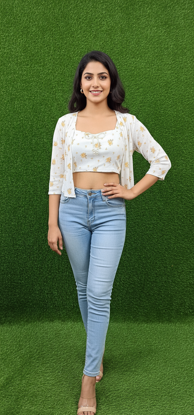 Casual Outing Floral top with floral Shirts